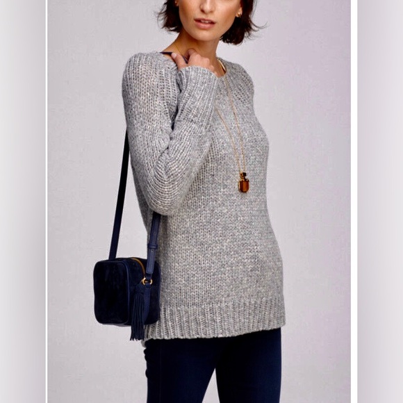 Ann Taylor Gray Chunky Knit Pullover Sweater - Picture 3 of 14